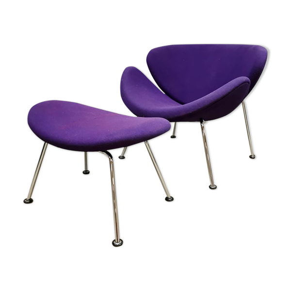 Fauteuil & ottoman 'orange slice' de Pierre Paulin pour Artifort