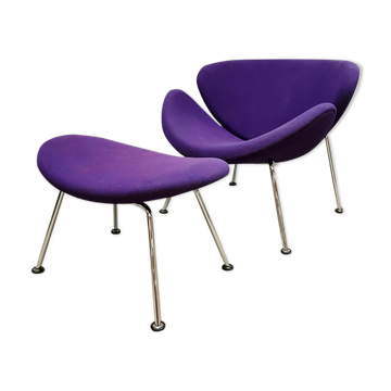 Armchair & ottoman ‘orange slice’ by Pierre Paulin for Artifort
