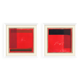 Pair of fine handprinted abstract lithographs