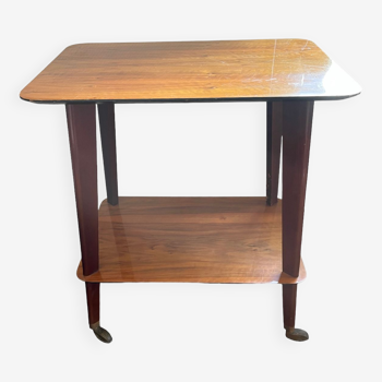 Vintage compass foot serving table 1950