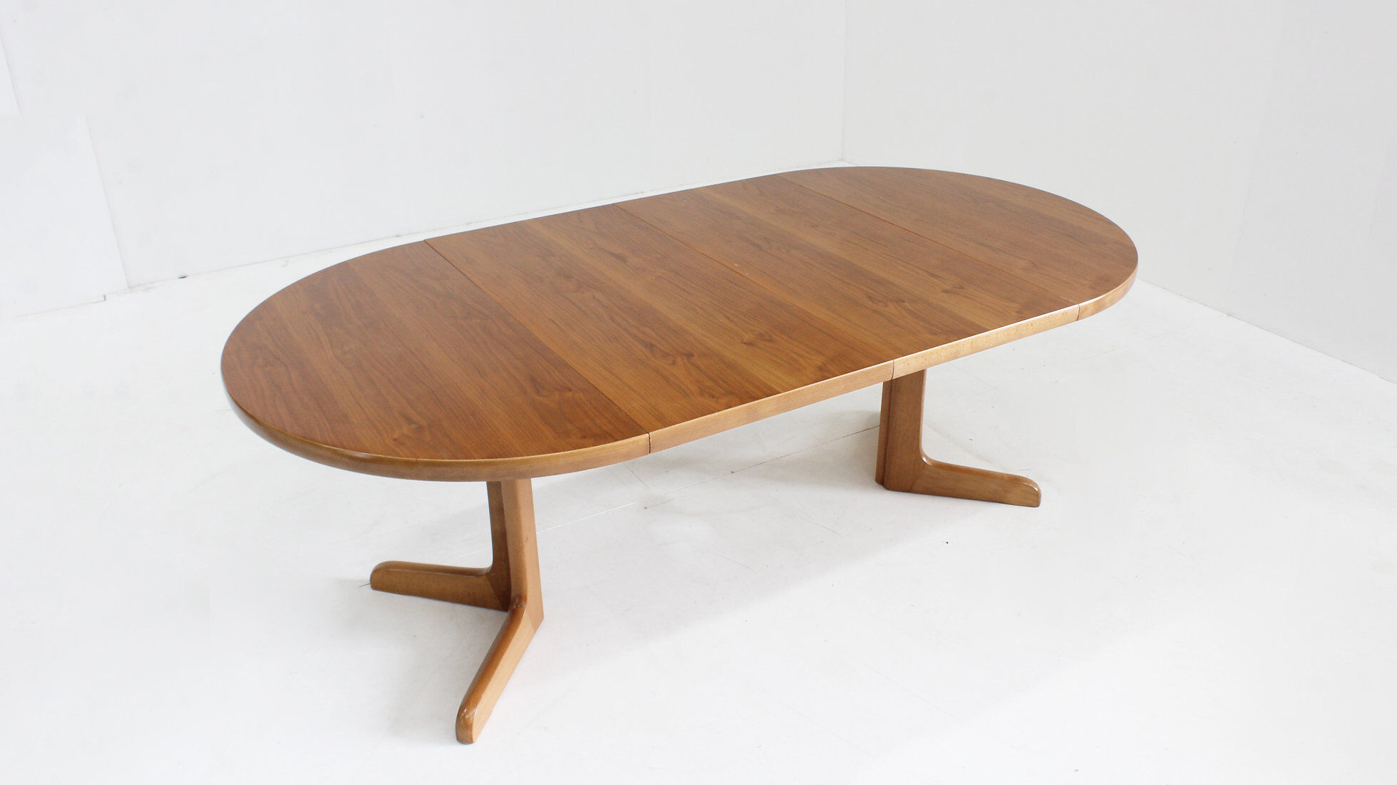 Vintage Danish round extendable dining table 1960s