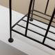 Black Metal Magazine Rack - Italian 1970s Vintage, Handmade, Four-Compartment Organizer