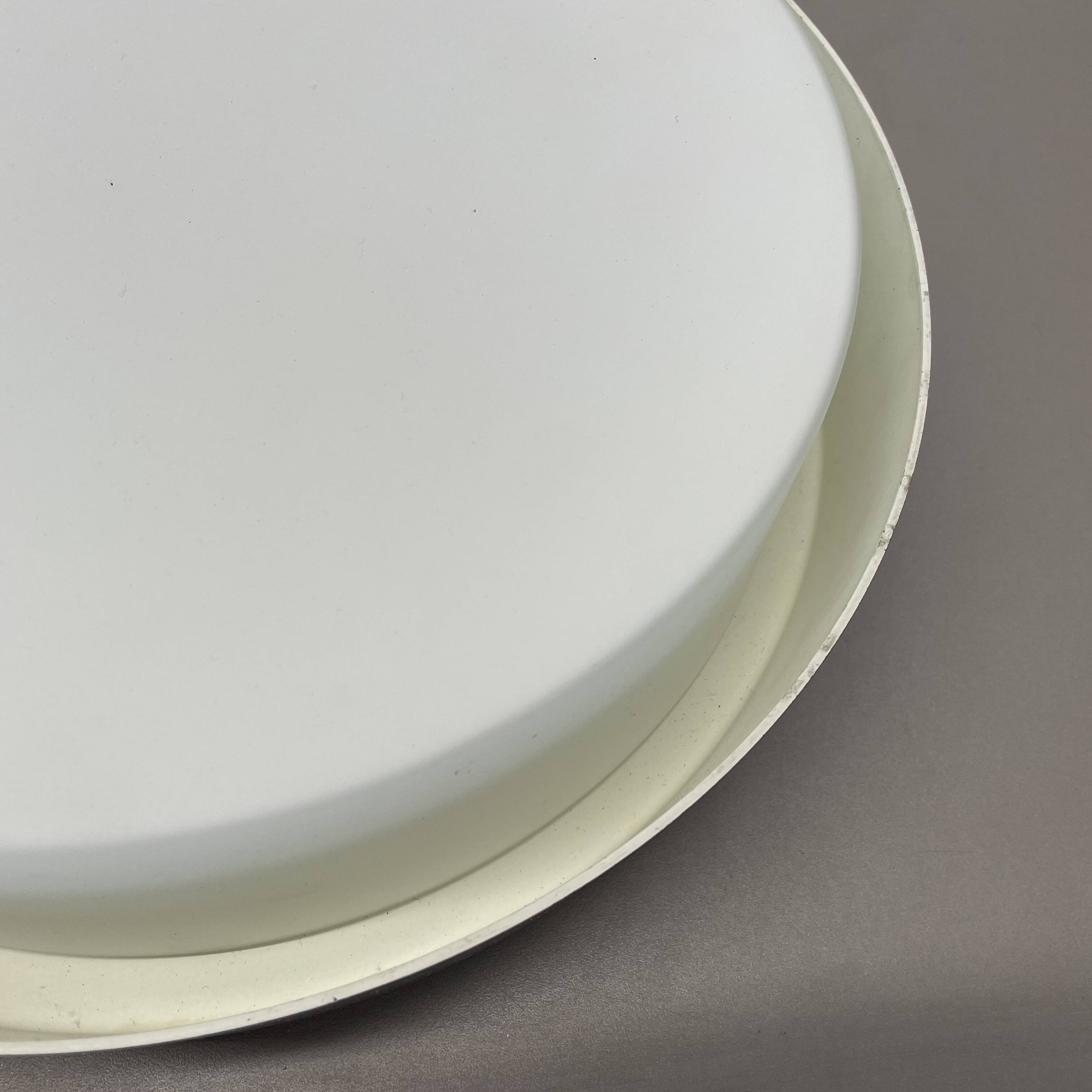 Minimalist  metal and glass flushmount wall light by bega lights, germany, 1980s