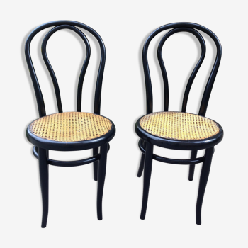 Black cane chairs