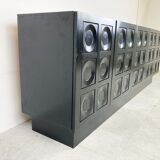 Black brutalist credenza, 1970s