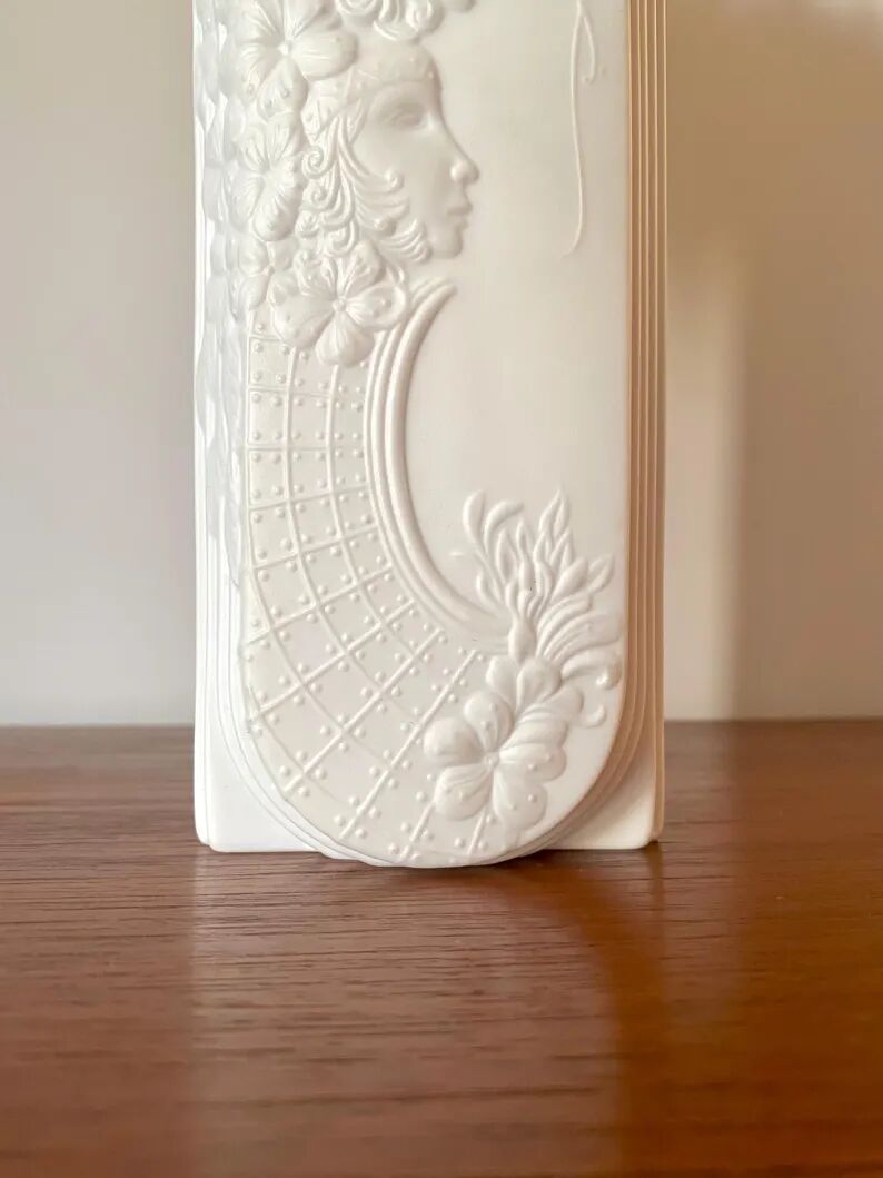 White porcelain vase by Manfred Frey for Kaiser, Germany 1960s
