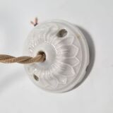 Opaline glass pendant light