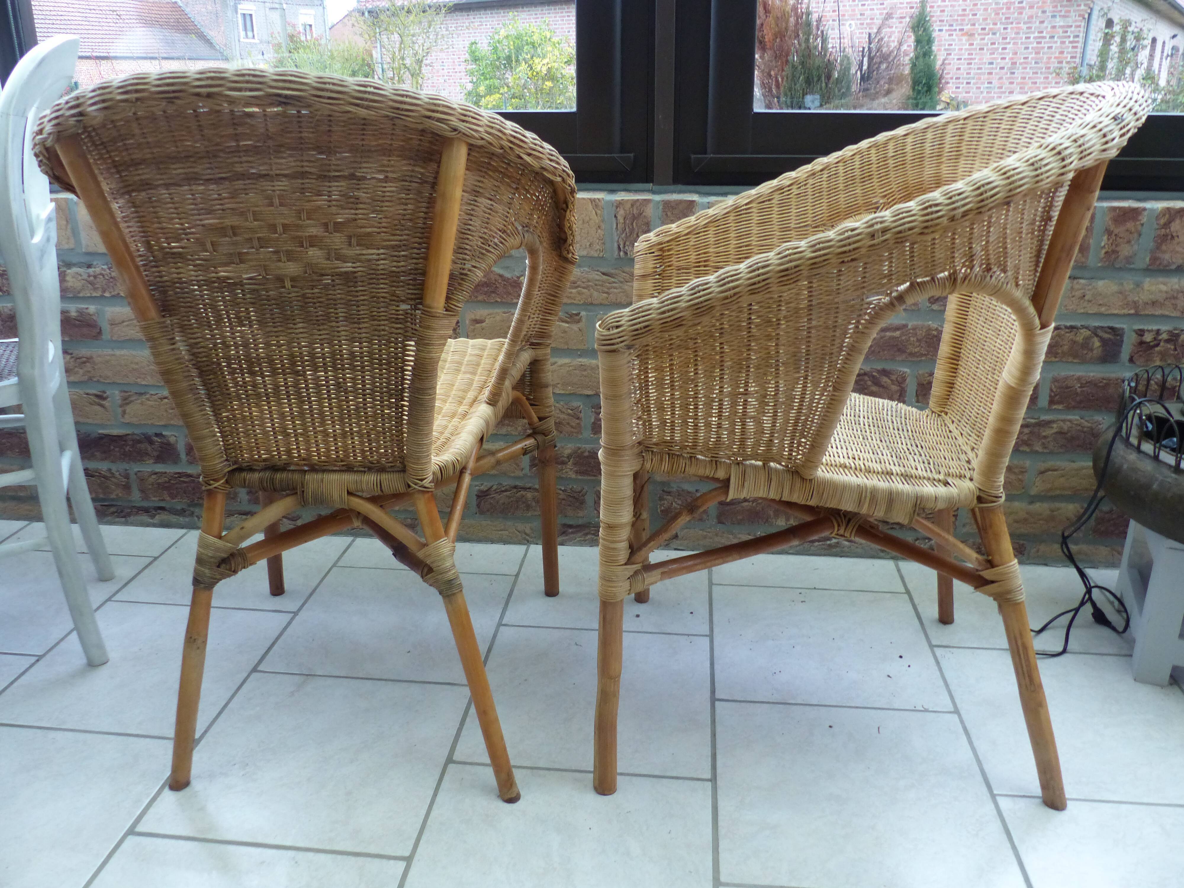 Rattan armchair