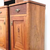 Pair of narrow cabinets with an extension, the 60s