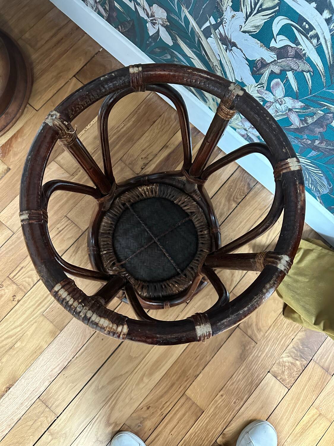 Vintage Rattan Stool