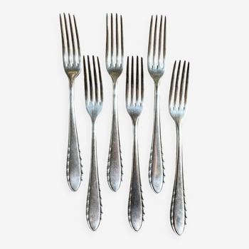 6 silver-plated forks