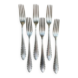 6 fourchettes en métal argenté