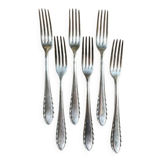 6 silver-plated forks