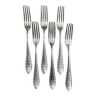 6 fourchettes en métal argenté