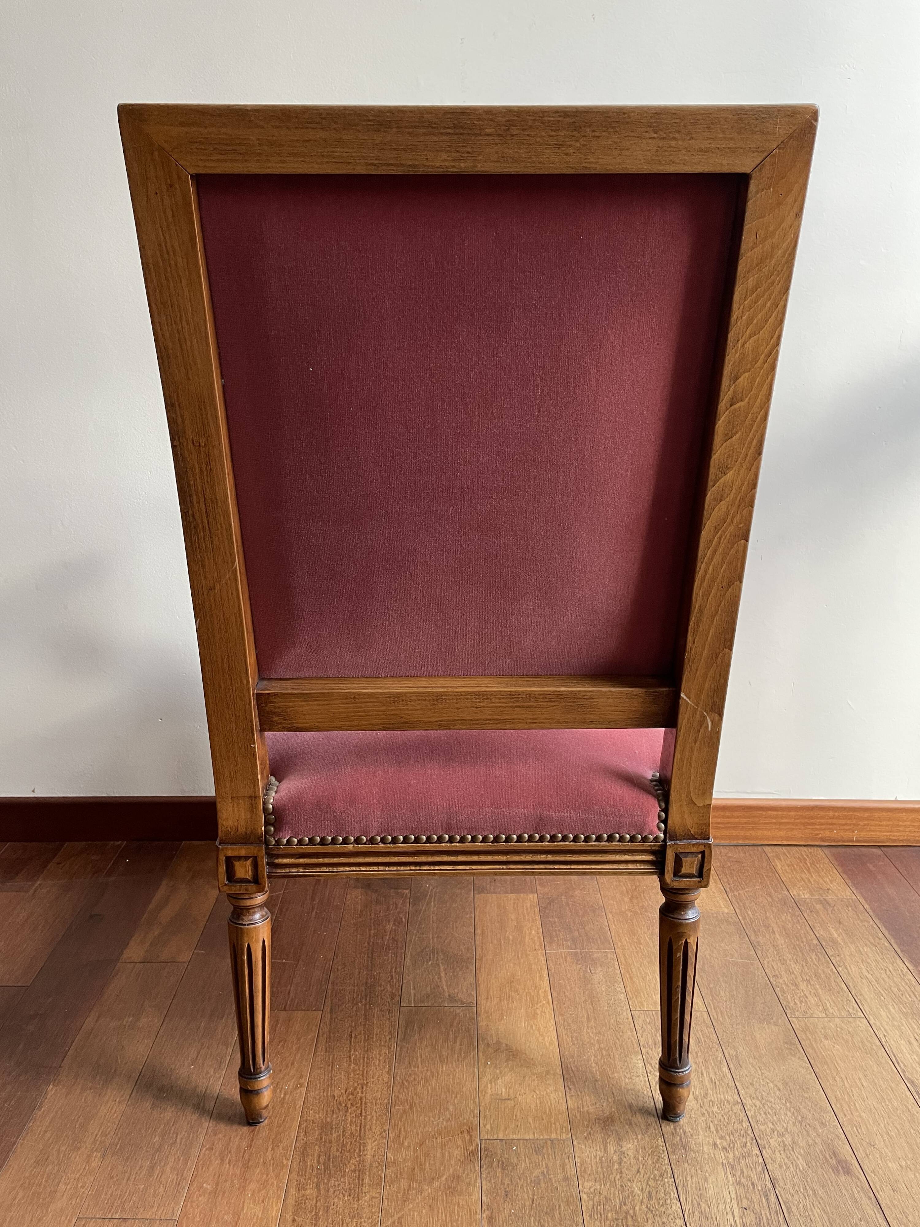 Pink velvet armchair