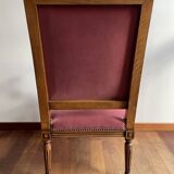 Pink velvet armchair