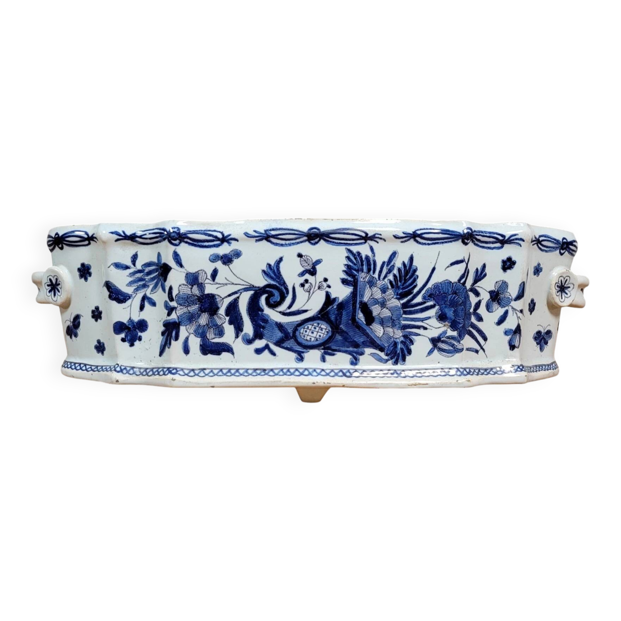 Nevers, Rouen, Desvres: ceramic planter circa 1900