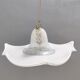 Postmodern White Murano Glass Pendant Marked La Murrina, Italy 1980s