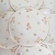 Set of 9 flat plates in Limoges porcelain, white and gold
