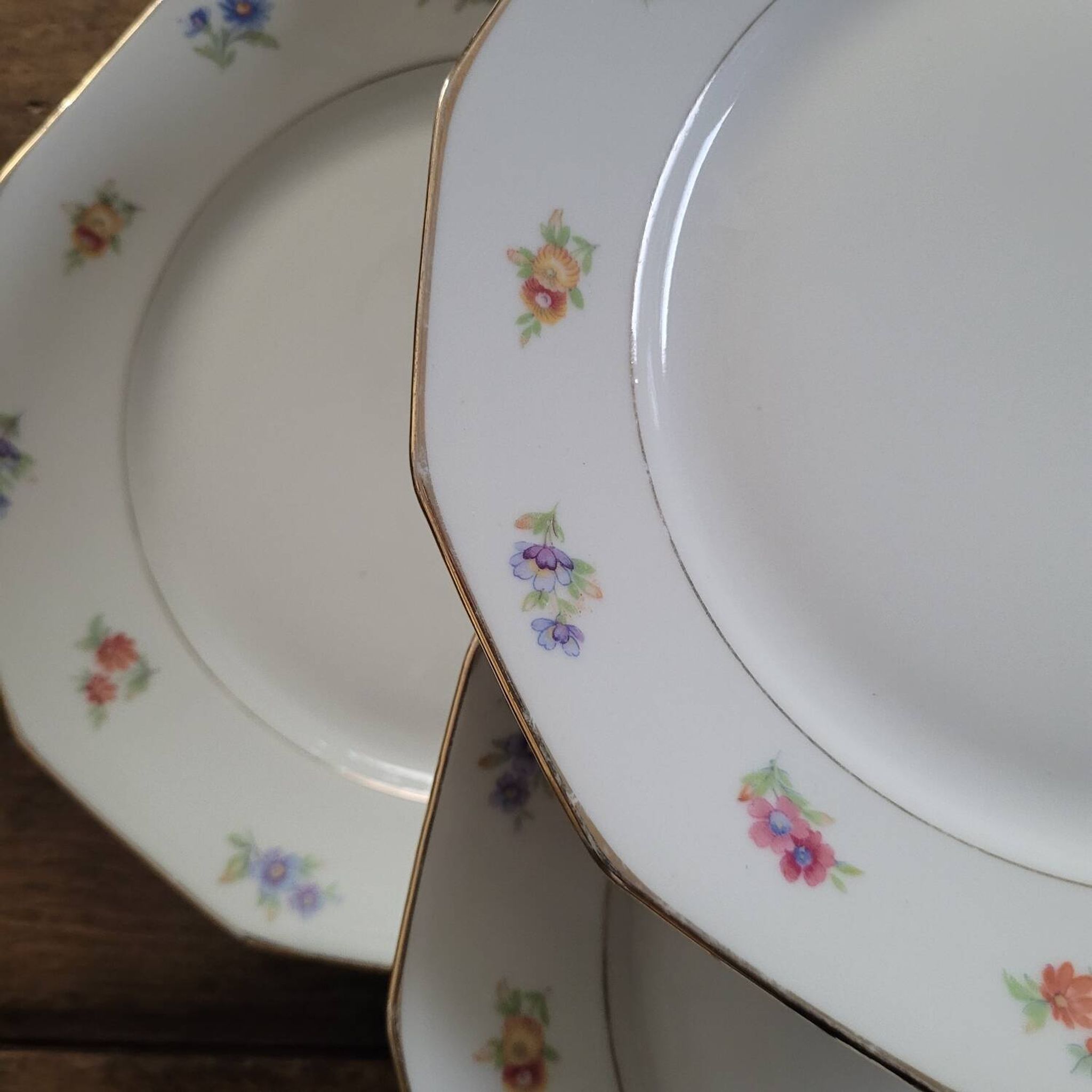 Twelve-panel floral plates

1960s.