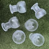 6 Finnish crystal glasses Timo Sarpaneva Kekkerit Ölkky Littala