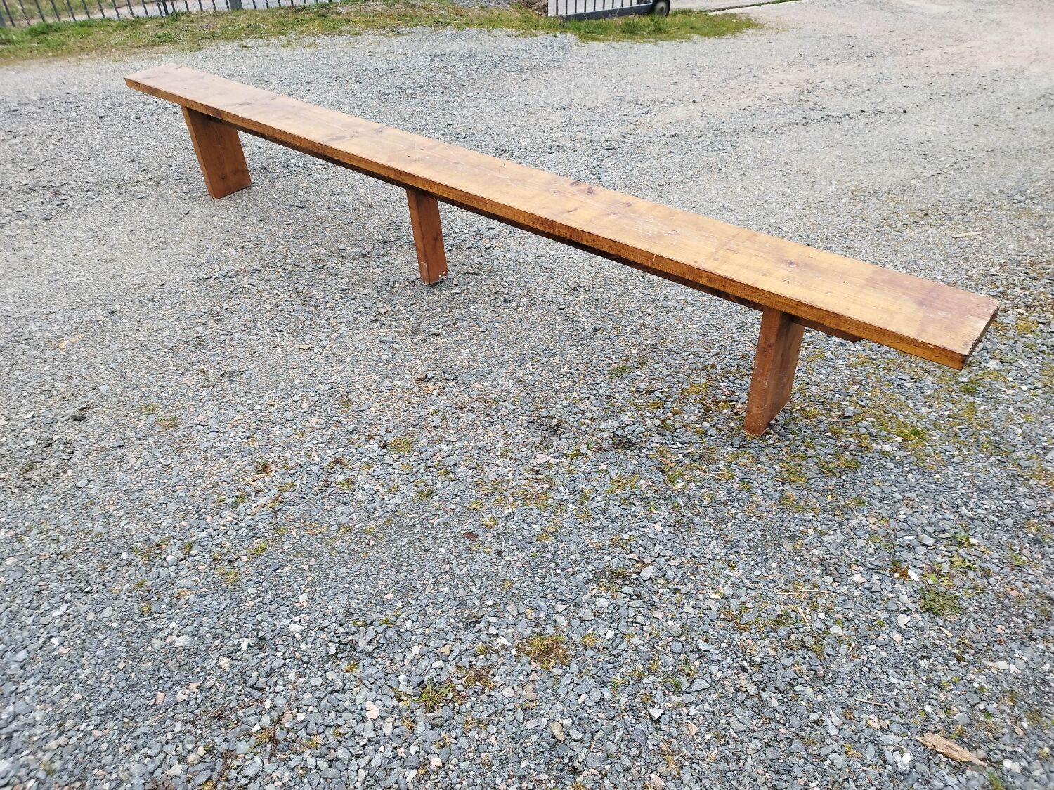 Bench 3m50 wooden threshing firm