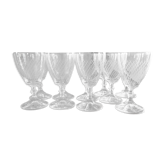 Set de 10 verres à apéritif en cristal gravé