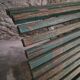 French garden bench in wood and iron, 1950s