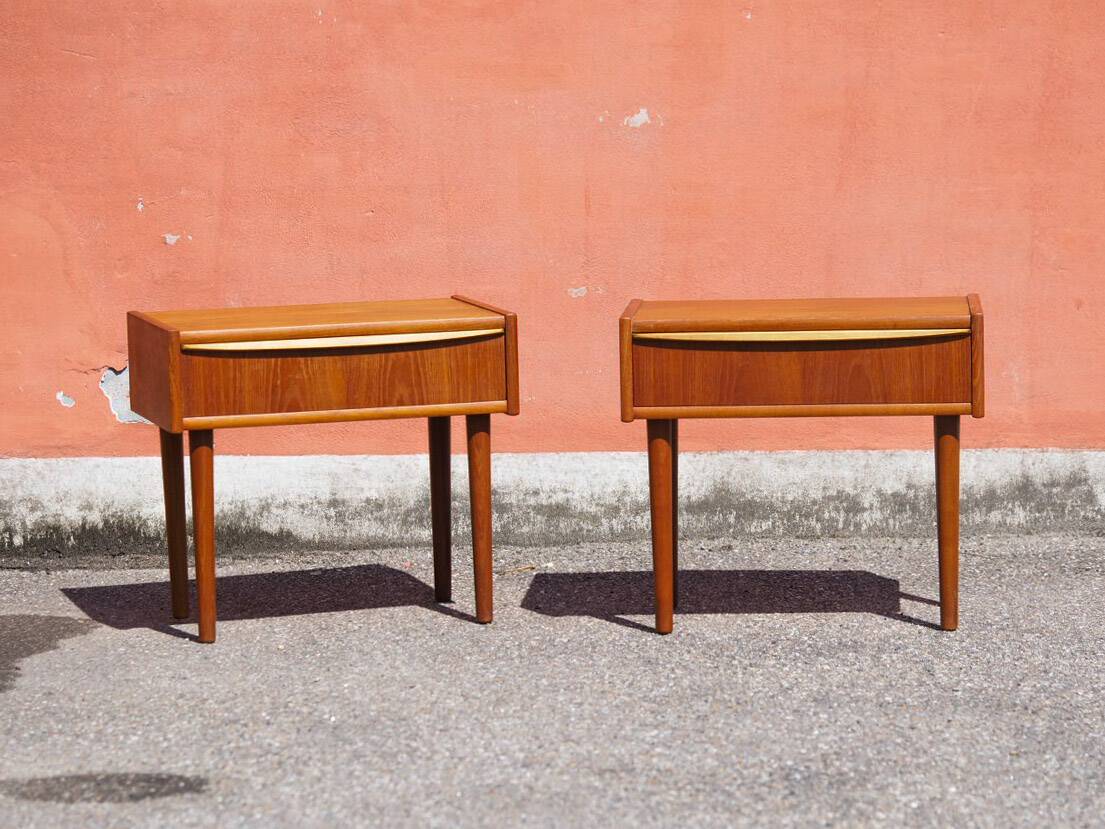 Pair of 2 Danish vintage nightstands from 1960s