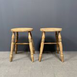 Set of two English school stools