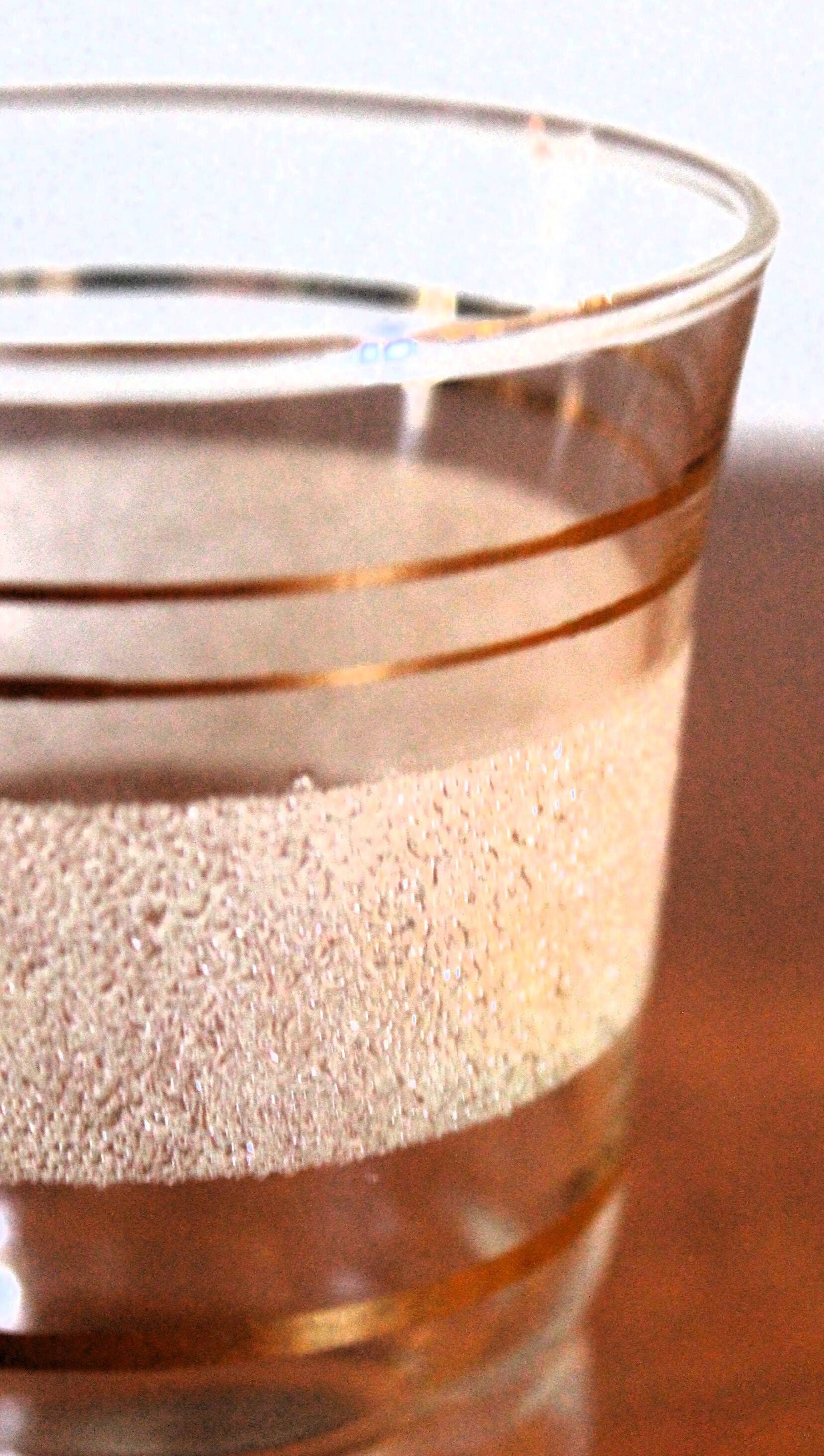 Set of 12 vintage 1950s granita glasses and pitcher