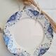 Round orange and blue plate HBCM and Creil and Montereau