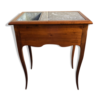 Table rafraichissoir en merisier de style Louis XV