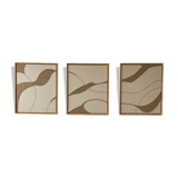 Beige and taupe linen relief design table.