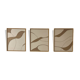Tableau relief design beige lin et taupe