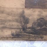 Collage drawings in graphite and white chalk 1872