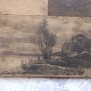 Collage drawings in graphite and white chalk 1872