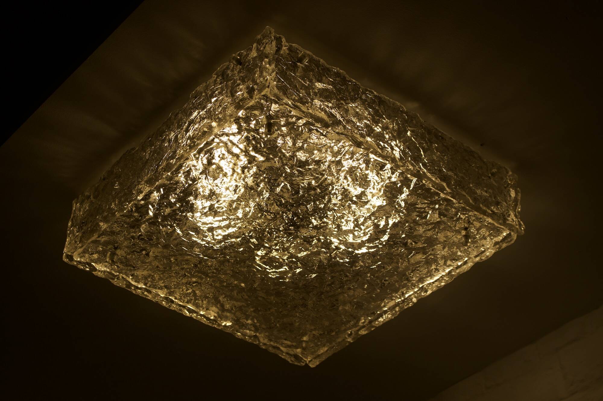 Brutalist ceiling light “Ice Glass”