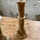 Set 2 old onyx candlesticks