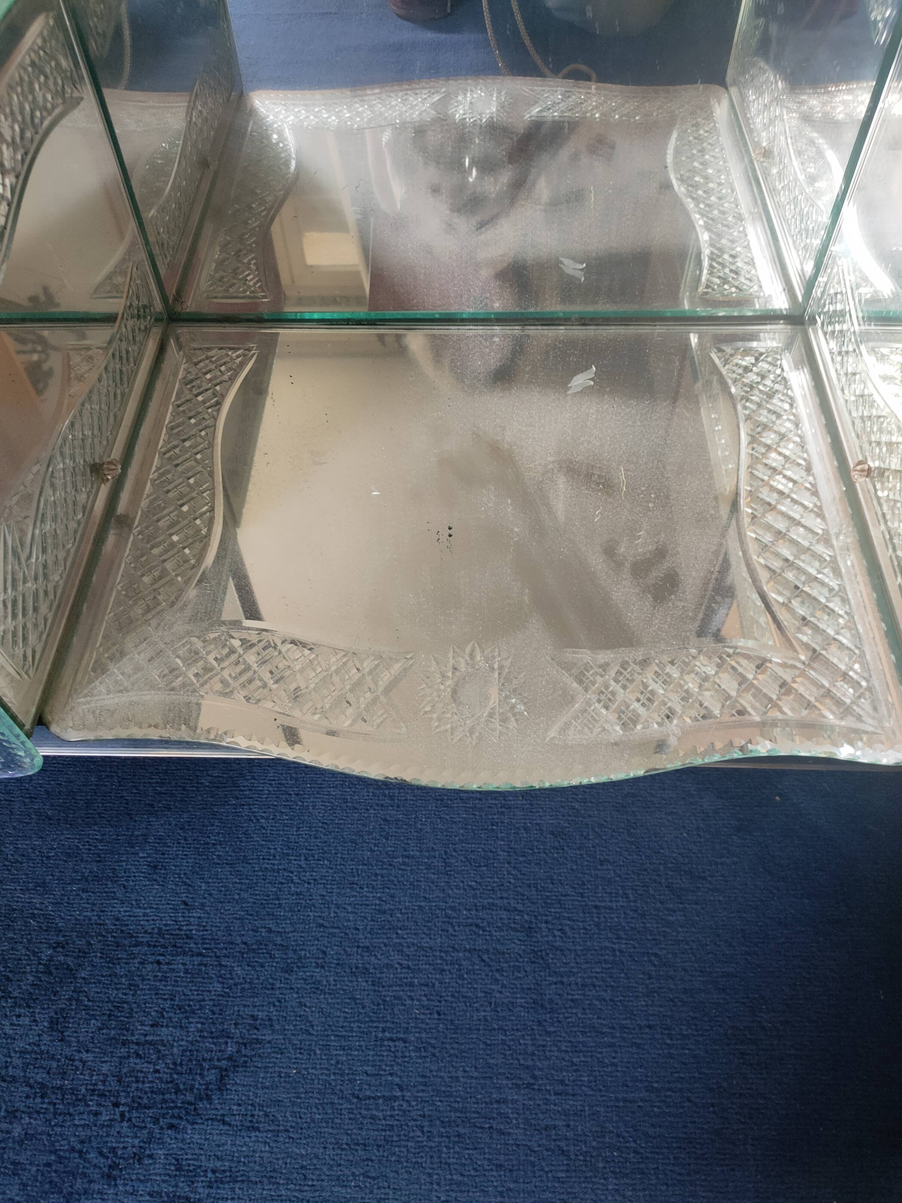 Coiffeuse style art deco en miroir