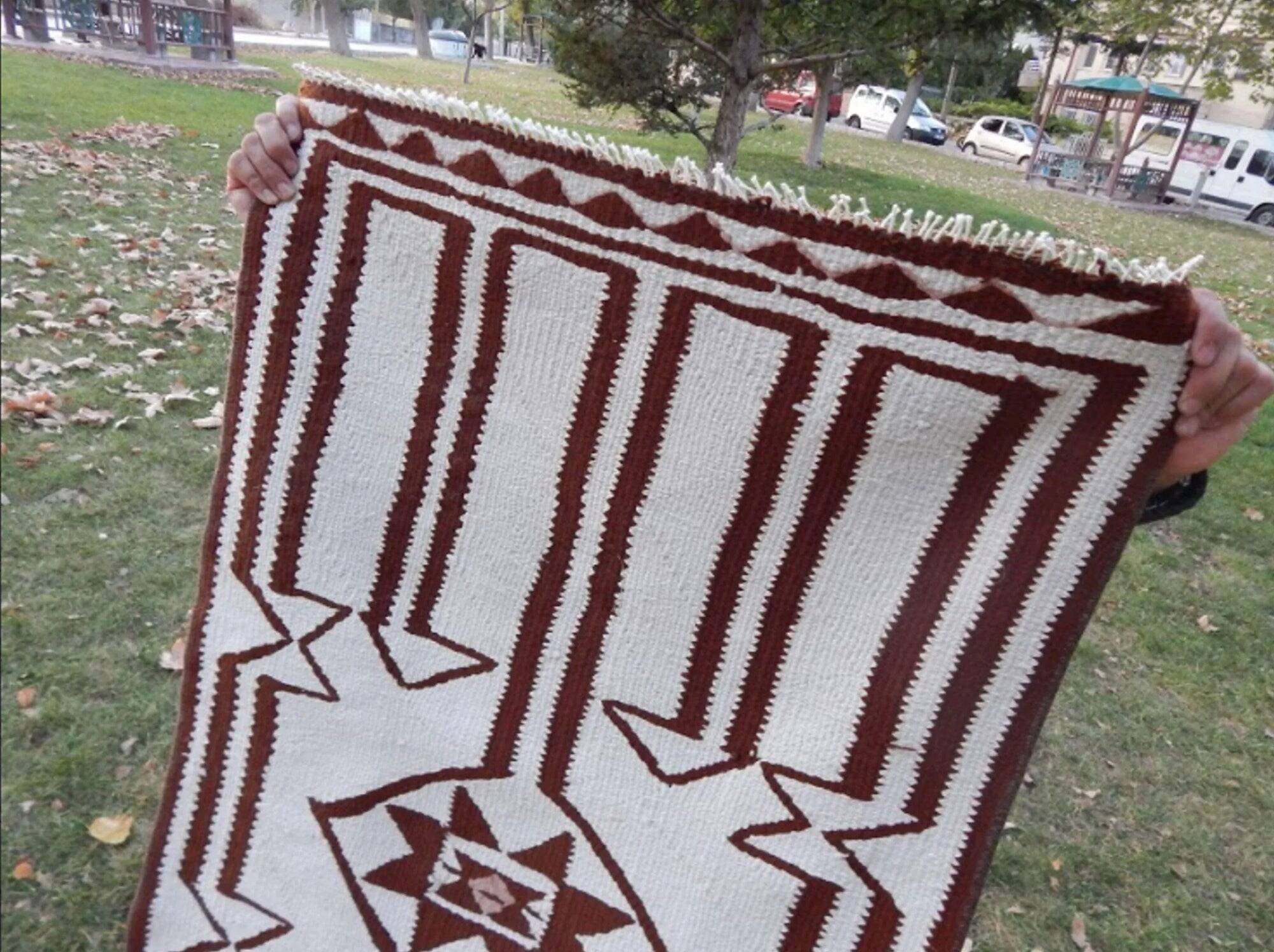 Vintage Turkish hallway rug 78x314 cm
