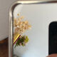 Silver-plated wall-mounted barber mirror