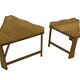 Vintage Scandinavian side tables made of solid wood circa 1970s