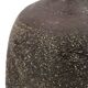 Brown chamotte ceramic lamp base, signed, Scandinavian style.