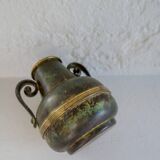 Art Deco vase in bronze and brass by SVM Handarbete, Sweden 1940s