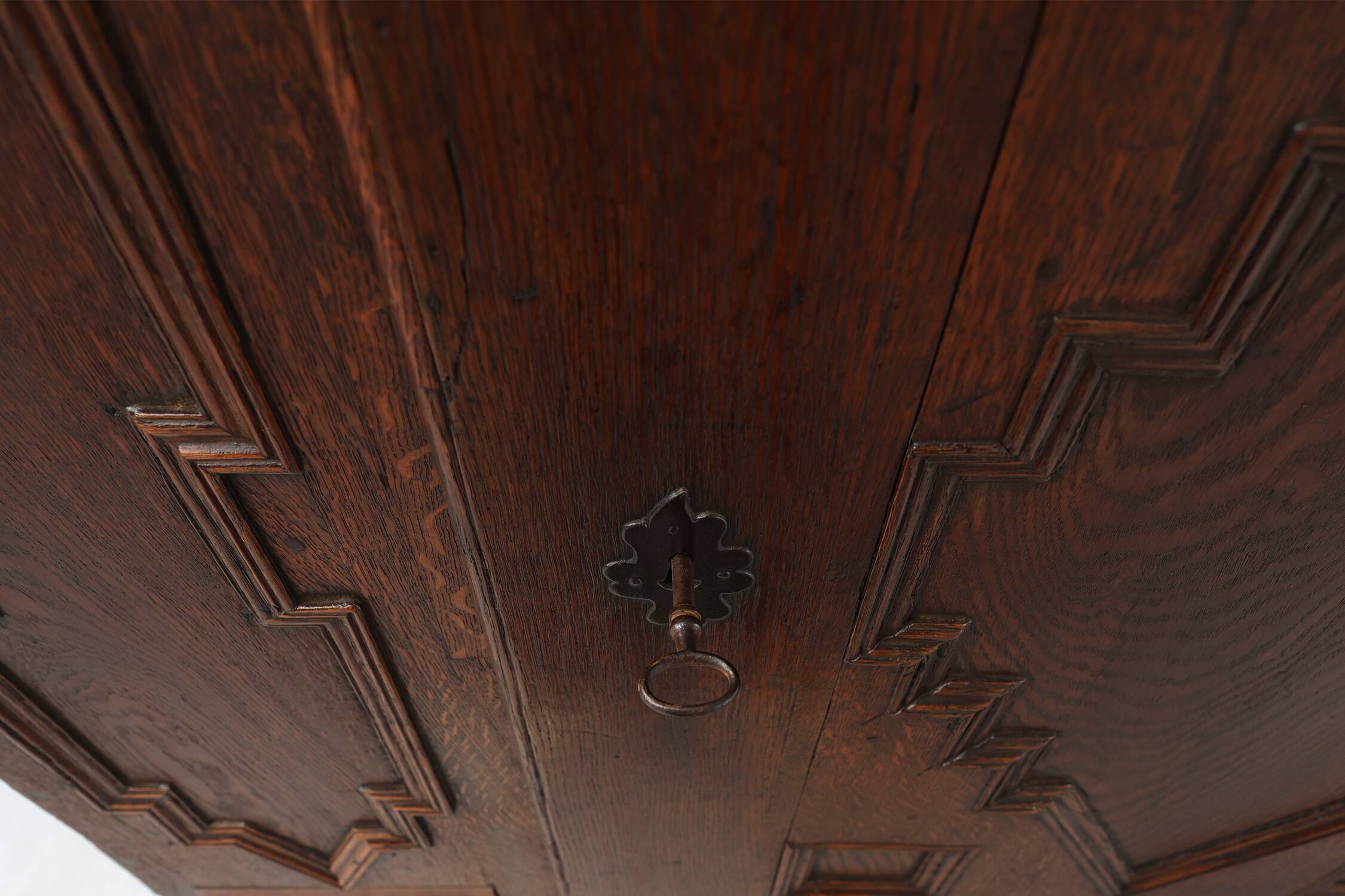 French 16th Century Antique oak hand carved wardrobe