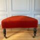 Pouf fabric Napoleon III blackened wood red velvet xix eme