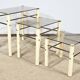 Beige Metal Nesting Tables, attributed to Yves Boutboul – 1970