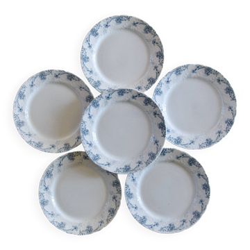 Antique 19th-century ironstone plates signed KG Luneville "Kleber"