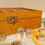 Jeu de loto en bois ancien